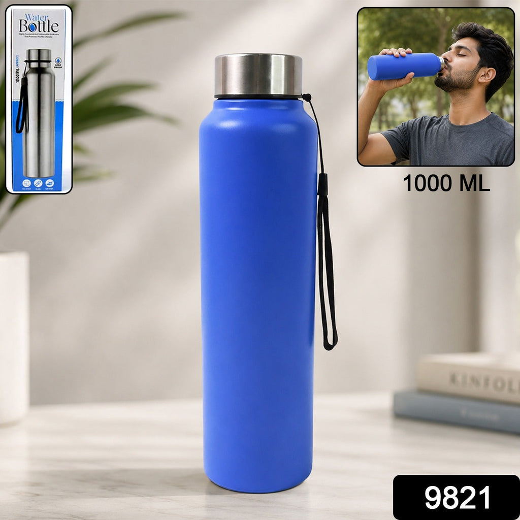Men Stainless Steel Leak Proof Water Bottle 1000 ML Gym Office Sports (1 Pc)