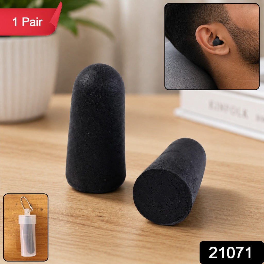 Men Soft Ear Plugs with Case Reusable Noise Reduction for Sleep (1 Pair)