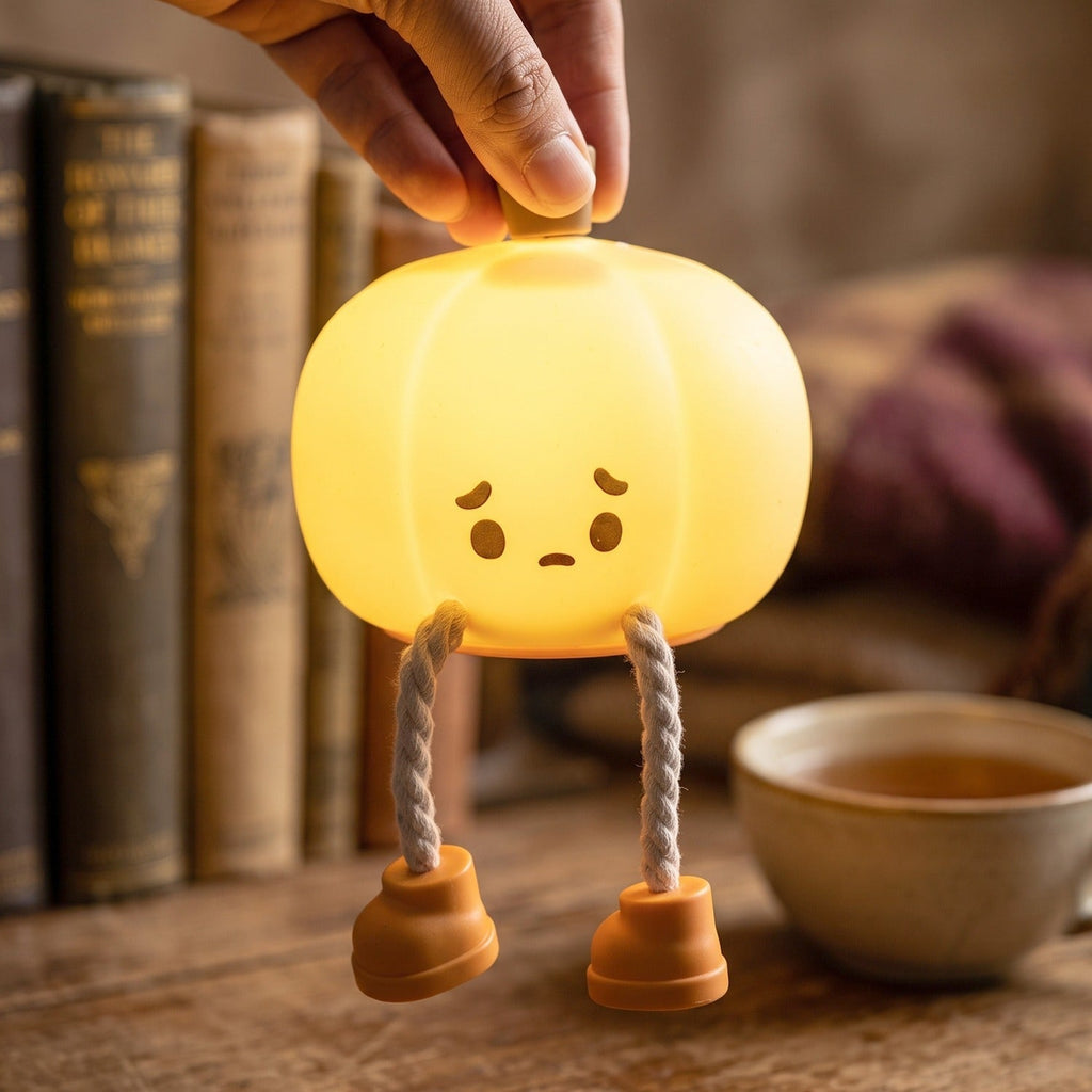 Silicone pumpkin lamp product view