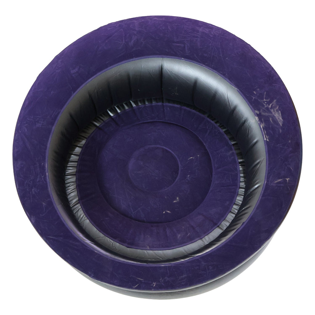 Inflatable sofa bed used in a living room