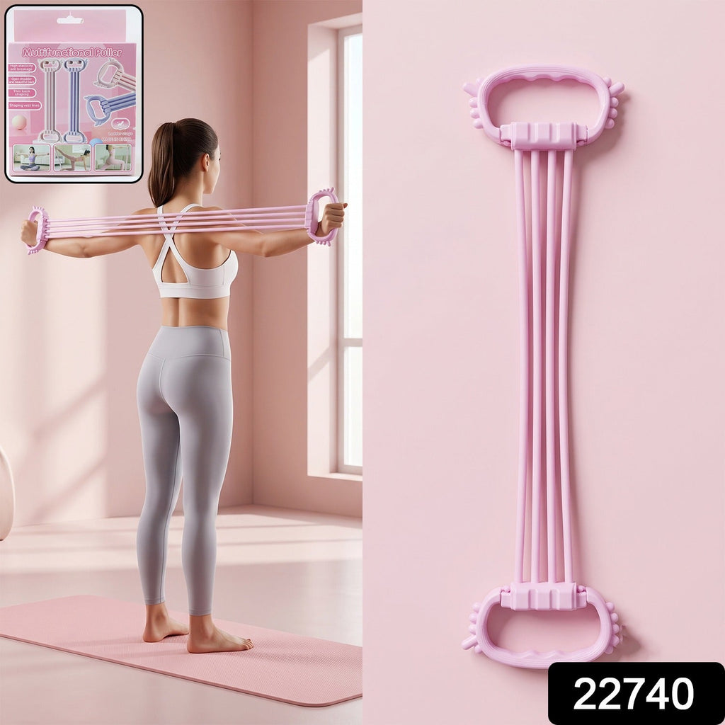 3 tube chest expander for strengthening arms, chest and shoulders
