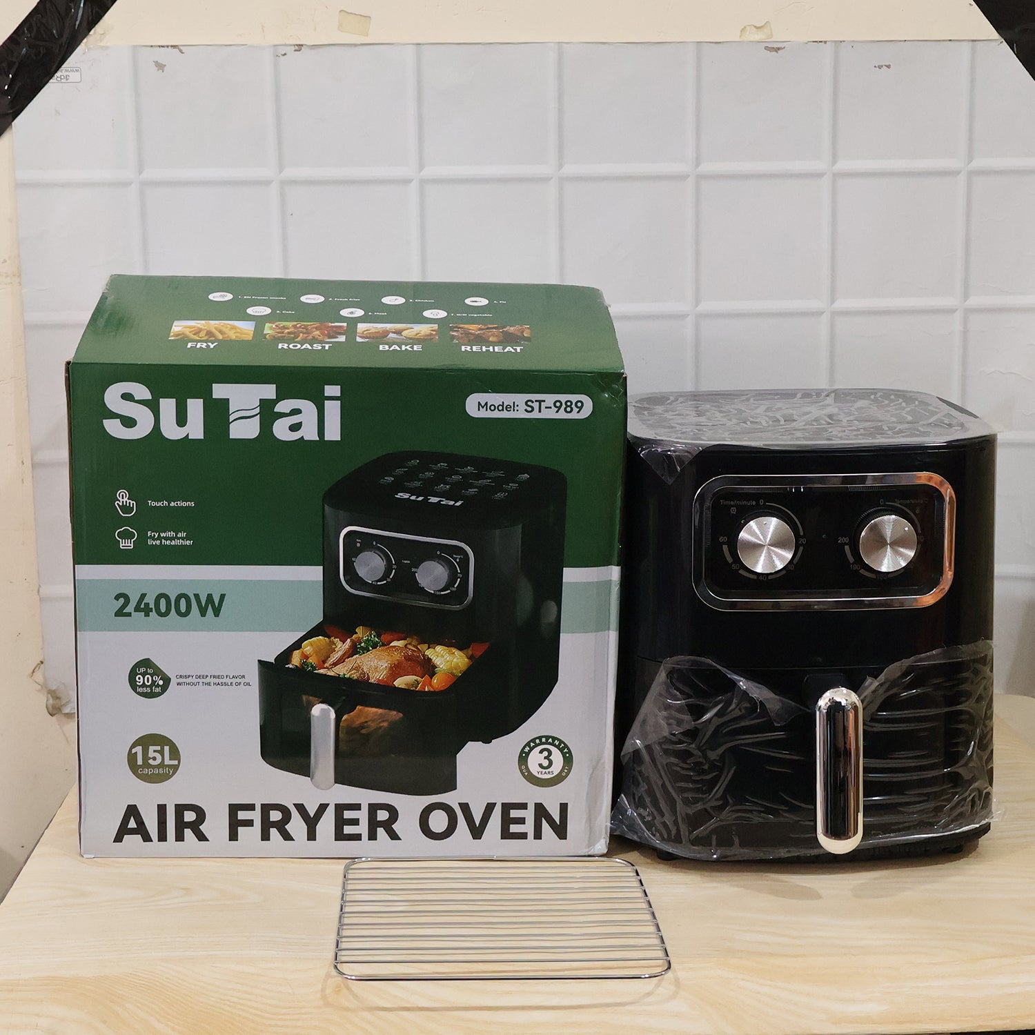 Large capacity air fryer oven for oil free cooking at home