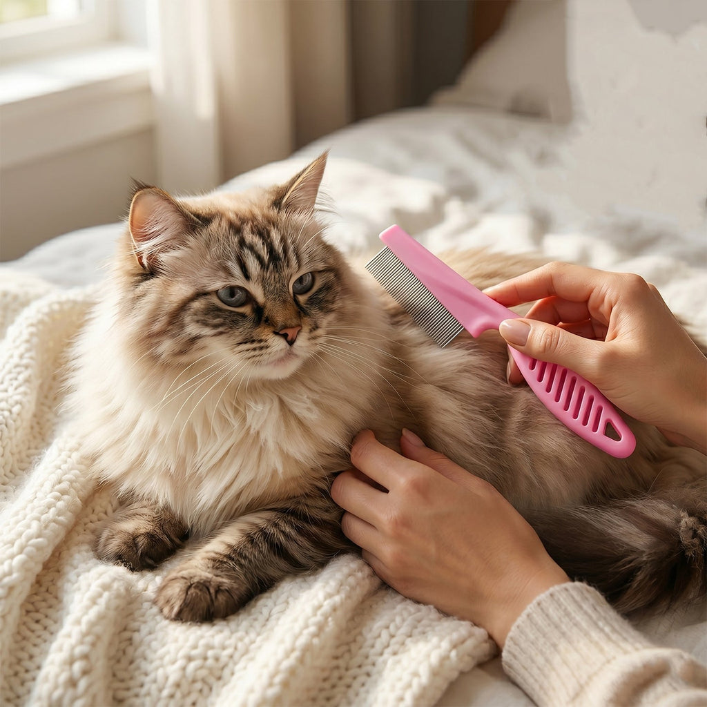Dog Hair Remover Comb Pet Grooming Shedding Tool Fur Cleaning Brush (1 Pc)