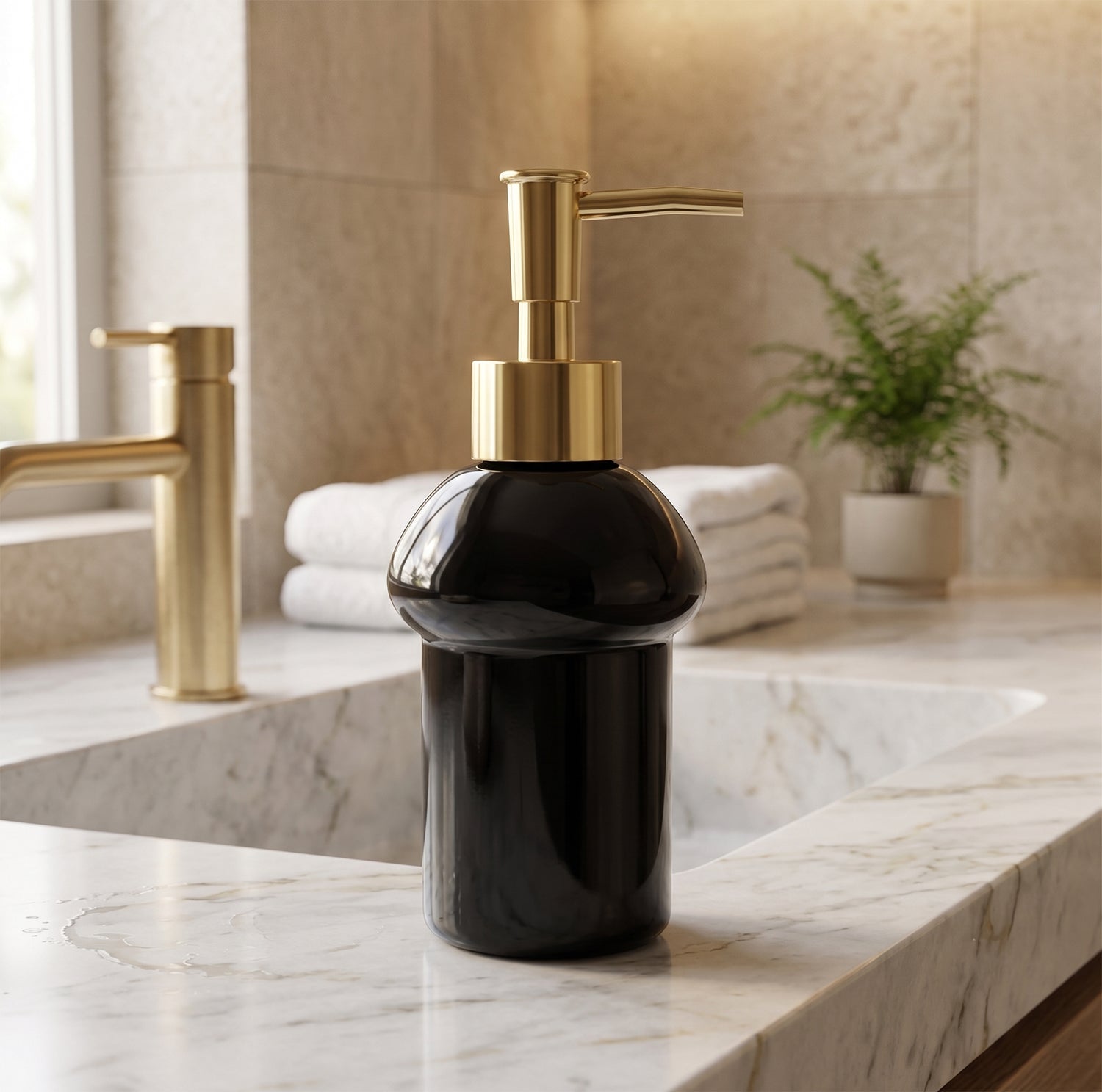 Refillable dispenser bottle for hand wash and dish soap