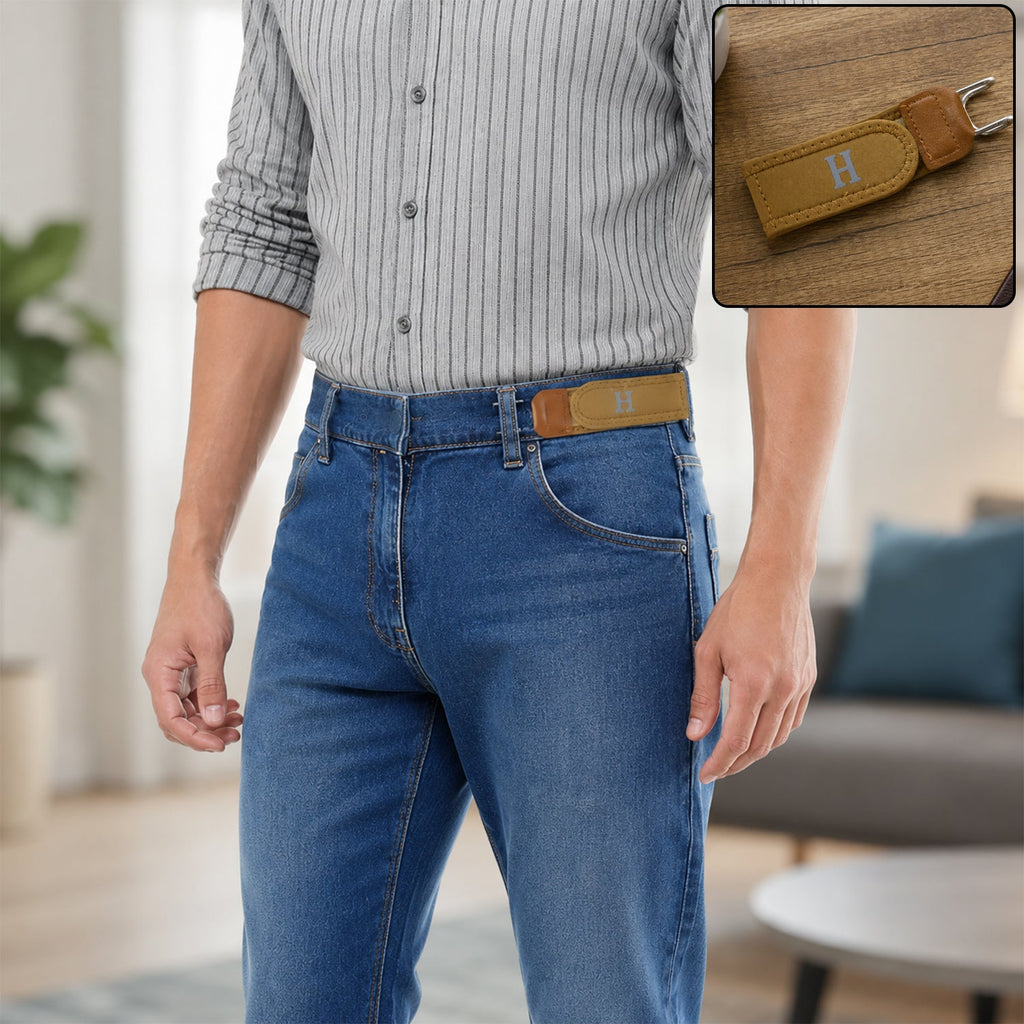 Buckle less elastic stretch belt