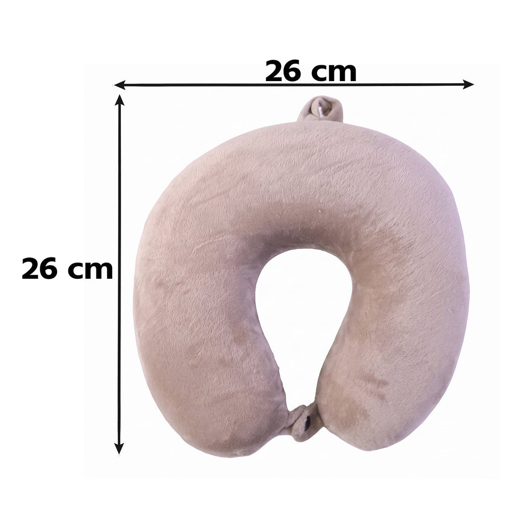 Portable velvet travel pillow for napping on the go