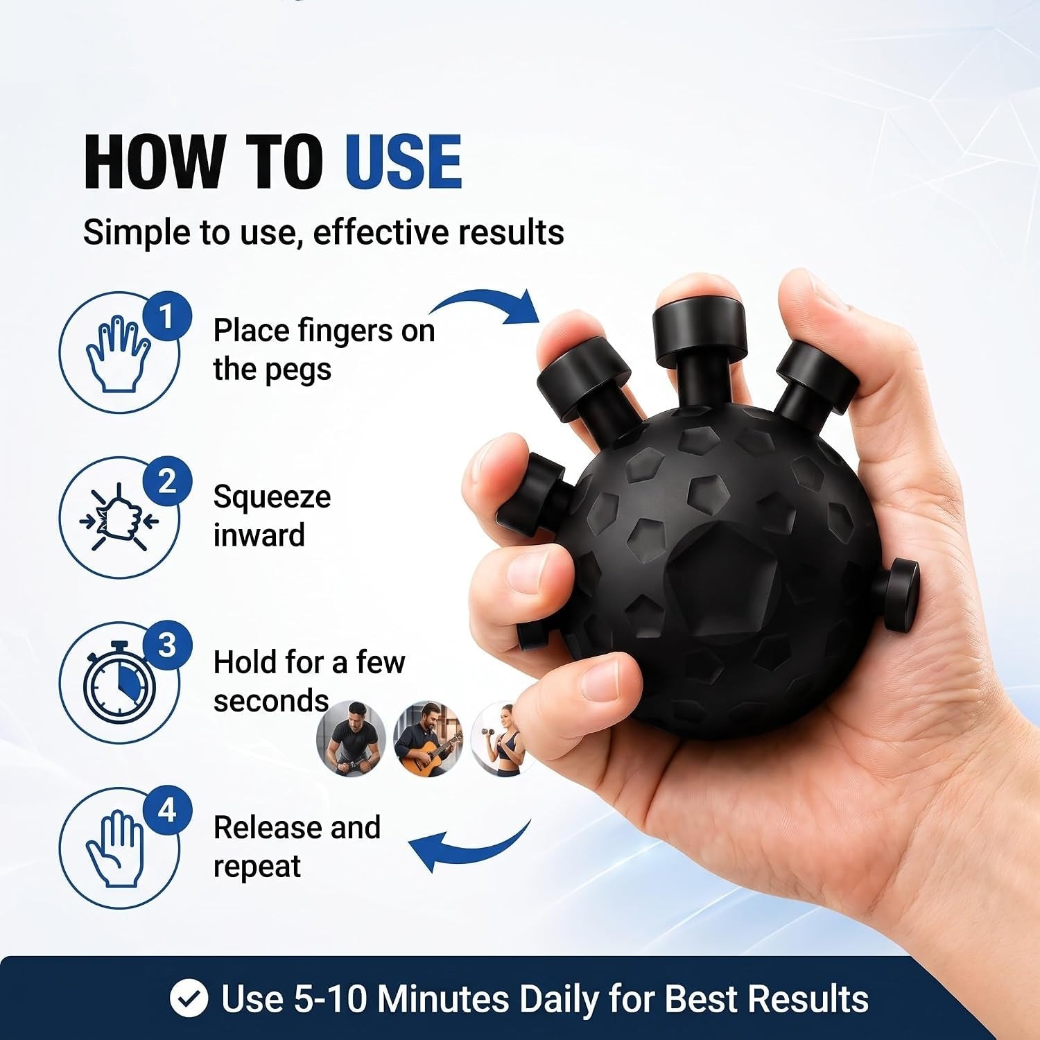 Eagle claw grip trainer for wrist and finger exercise