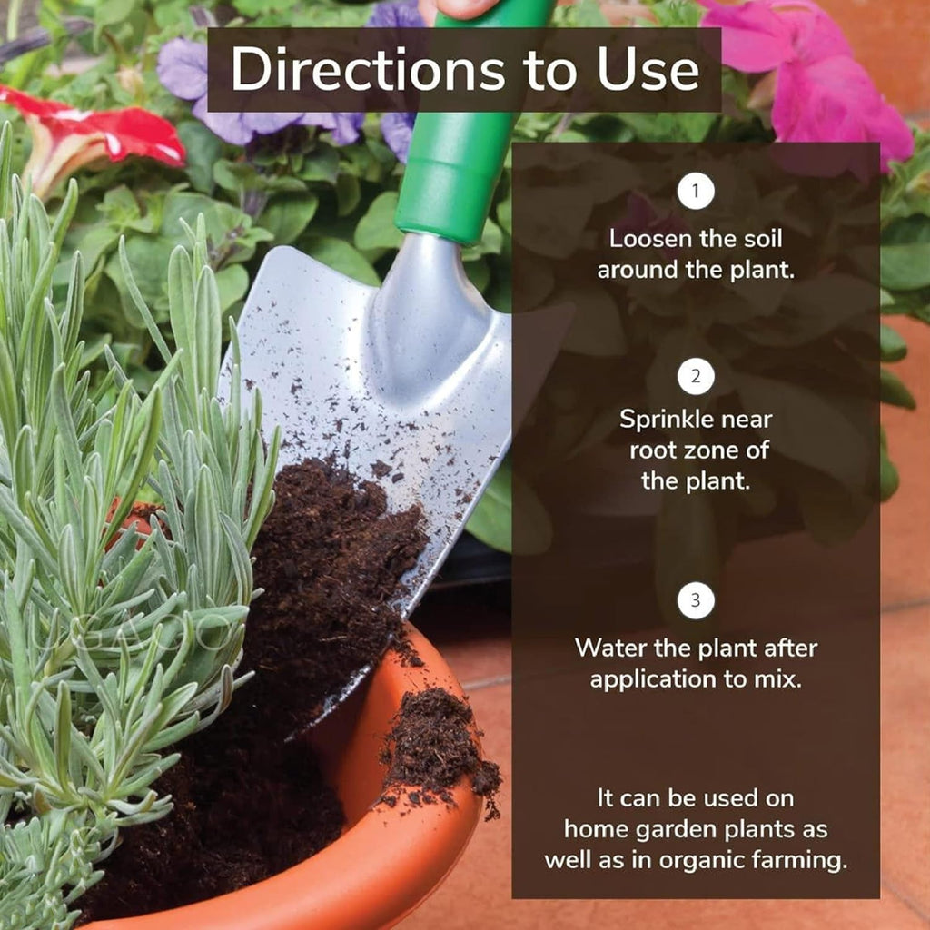 Nutrient rich cow dung powder for balcony and terrace gardens