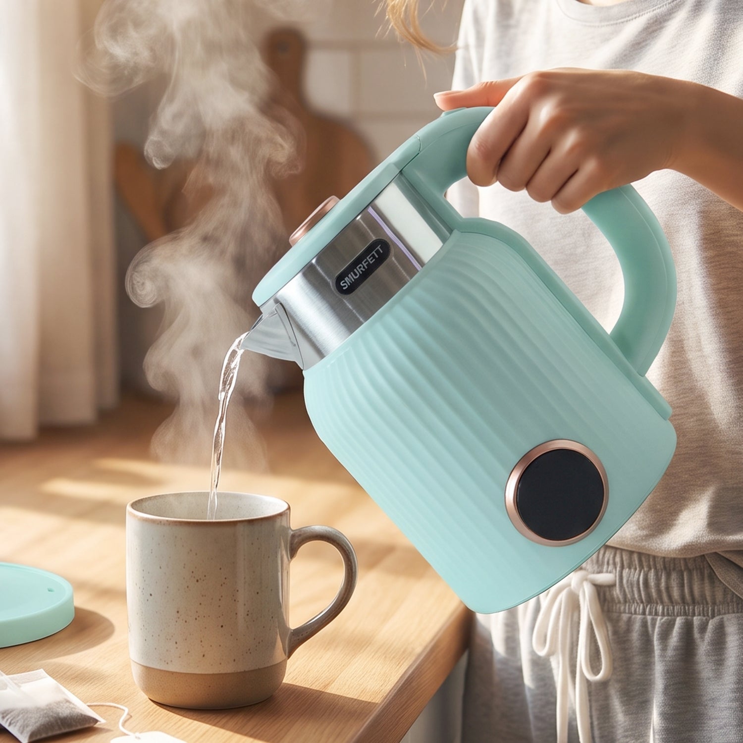 Durable 1500W kettle with wide mouth and 2 litre capacity