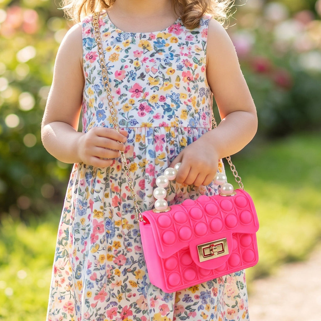 Sensory pop bubble bag for children to carry and fidget