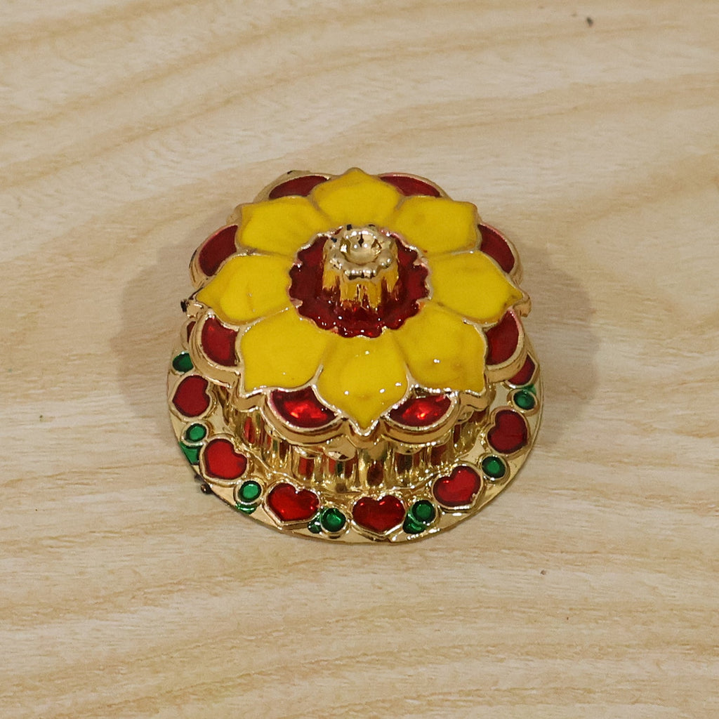 Decorative kumkum box, perfect for religious gift-giving