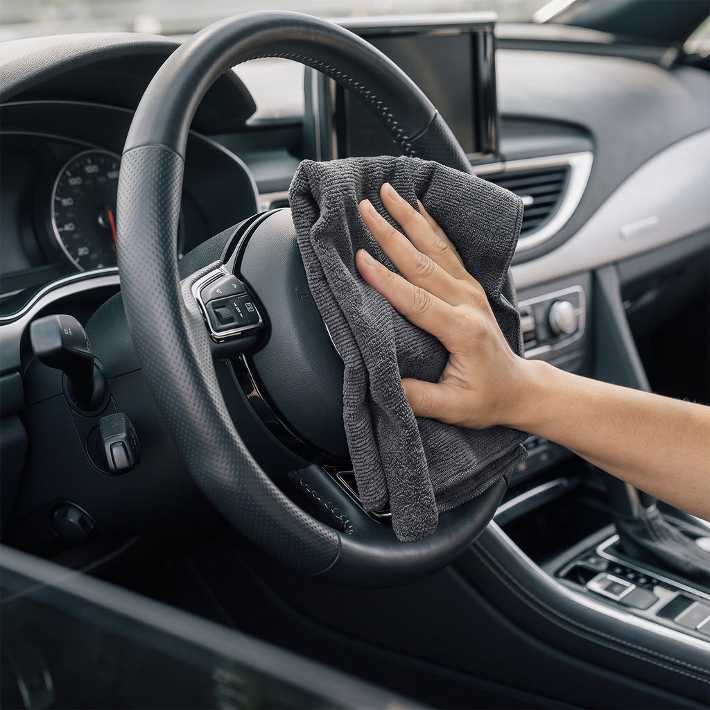 Microfiber towel water absorption