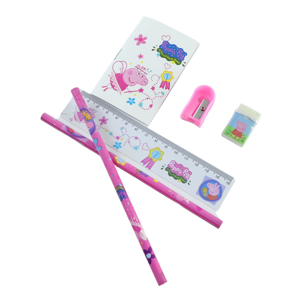 Kids study kit with pencils, ruler and accessories