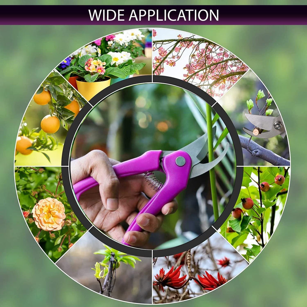 Flower Cutter Garden Scissors Stainless Steel Pruner Soft Grip (1 Pc)