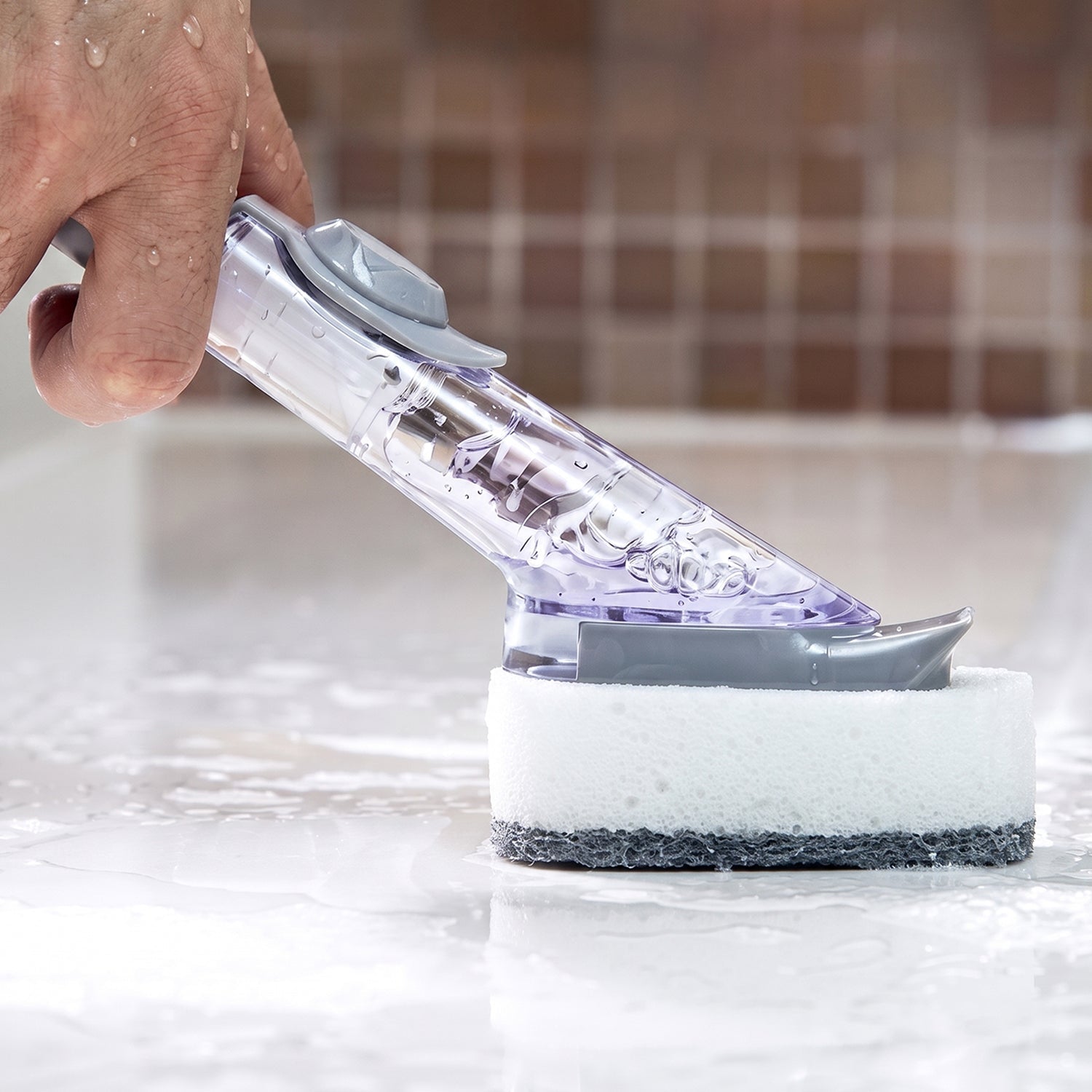 Kitchen dish brush handle grip