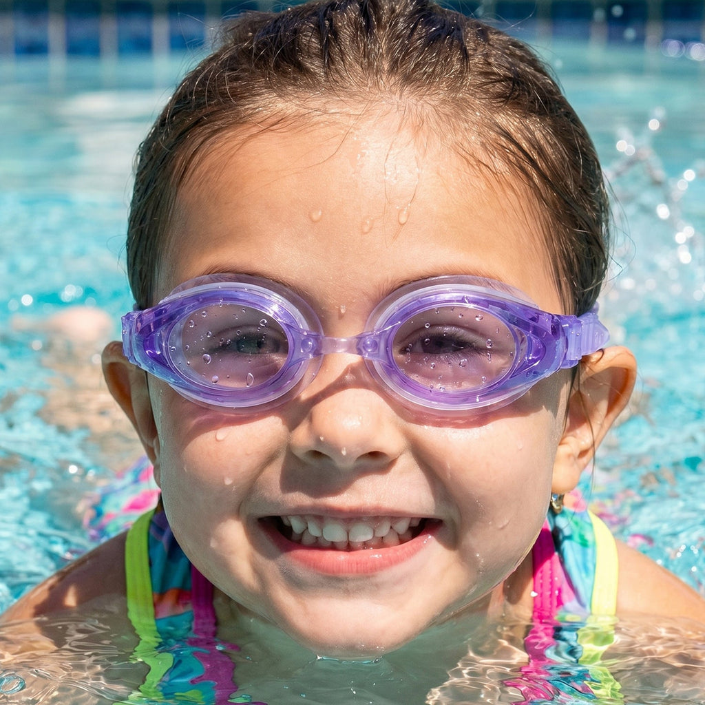 Soft seal kids goggles for pool activities