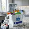 Insulated thermal lunch bag with aluminium foil lining for hot and cold meals