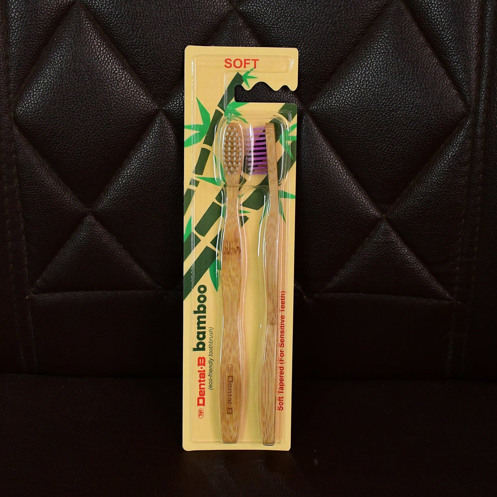 Women Bamboo Toothbrush Set Soft Bristles Eco Friendly Biodegradable (2 Pc)