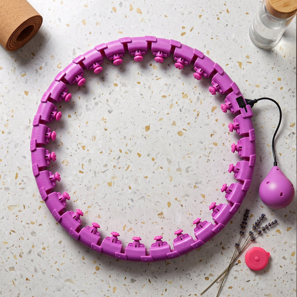Detachable fitness hula hoop with weighted ball for exercise