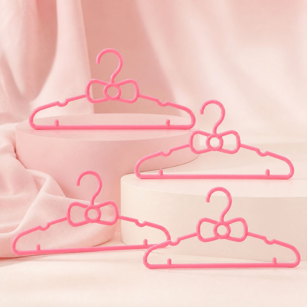 Children's wardrobe hangers with bow detail for small garments
