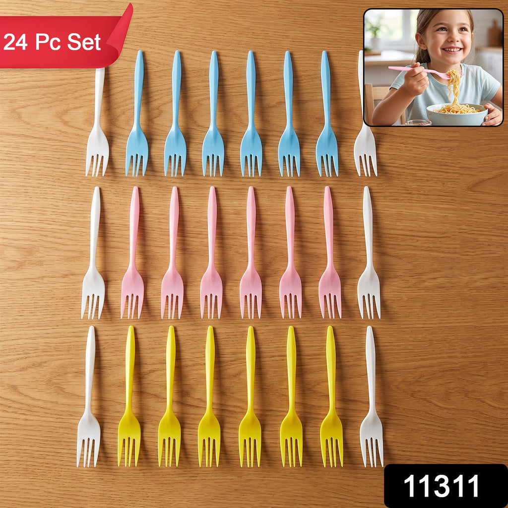 Reusable multicolour dinner forks