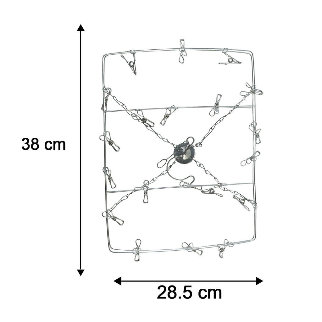 Space saving multi peg hanger for balcony and indoor drying